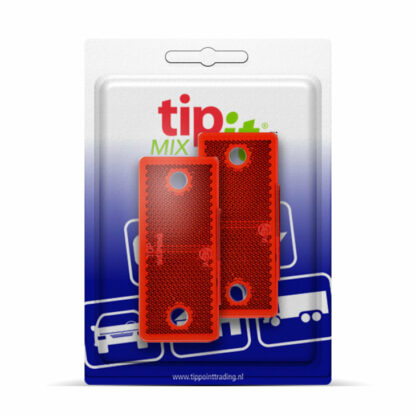 Tip-it Reflector 96x42mm Schroef Rood Per Set