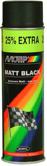 Motip Lak Zwart mat Spuitbus 500 ml