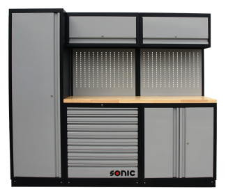 Sonic MSS 2300mm opstelling houten bovenblad