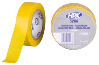 HPX IY1910 isolatietape 19 mm rol van 10 meter geel