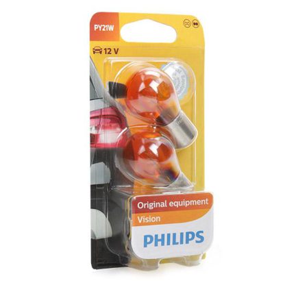 Philips 12496NAB2 Knipperlamp Geel 12V 21W Kogellamp