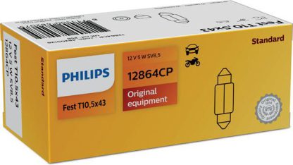 Philips 12864CP Kentekenplaatverlichting 12V 5W Buislamp verpakking