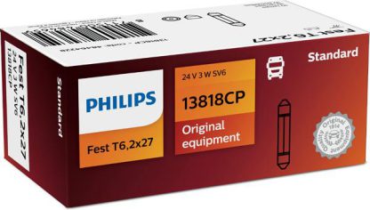 Philips 13818CP Kentekenplaatverlichting 24V 3W Buislamp verpakking