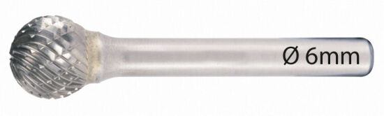 Deltach Stiftfrees 6mm, vorm D, kopdikte 12mm