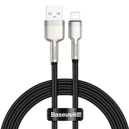 Baseus Cafule USB naar Lightning kabel 2,4A 1m zwart AMBAS20224-min