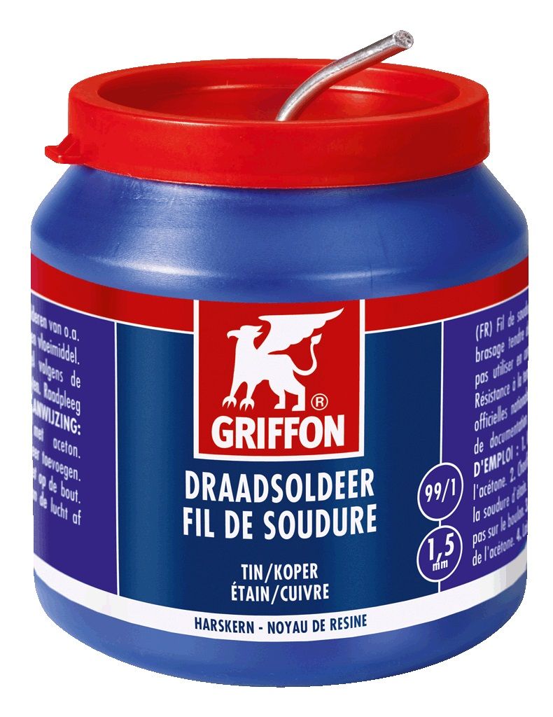 Griffon Draadsoldeer Tin/Koper 99/1 HK 1,5mm Pot 500g (1st)