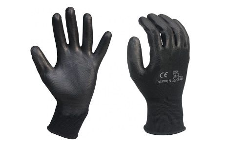 Pu Handschoen Zwart Large Mt8 (1 Paar)